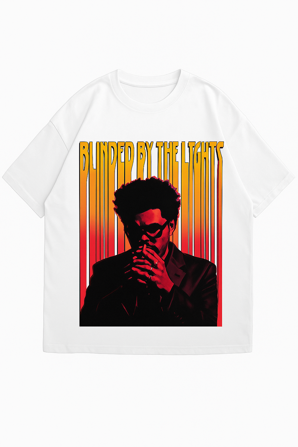 BLINDED BY THE LIGHTS white oversized tee - STAYFUNKY