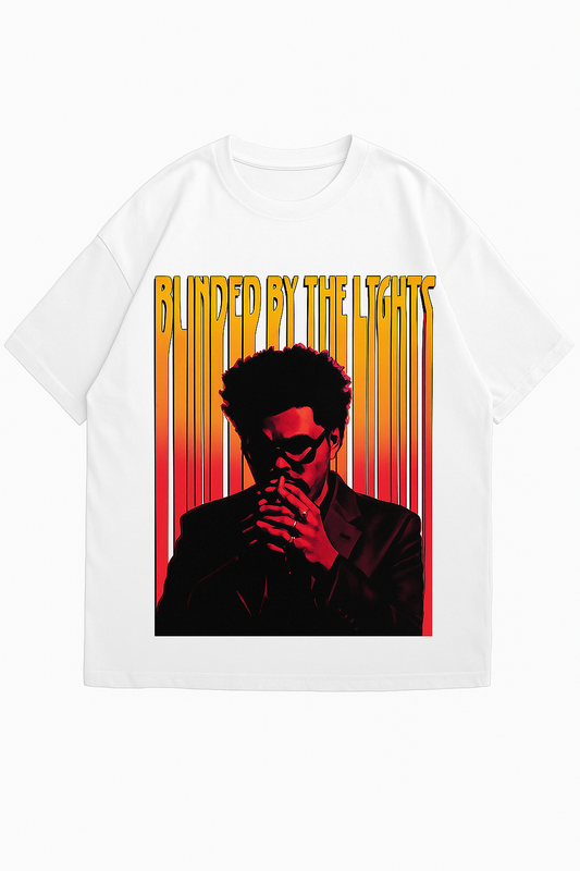 BLINDED BY THE LIGHTS white oversized tee - STAYFUNKY