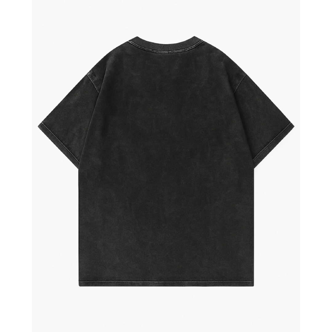 Pablo Escobar Oversized T-Shirt – Acid Wash Black | 240 GSM Cotton | Stayfunky - STAYFUNKY