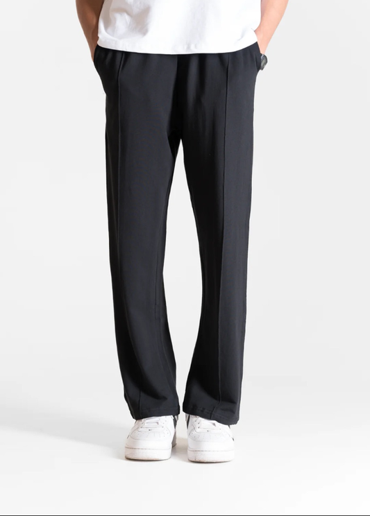 STAYFUNKY Black Baggy Fit Pants – 240 GSM French Terry Cotton