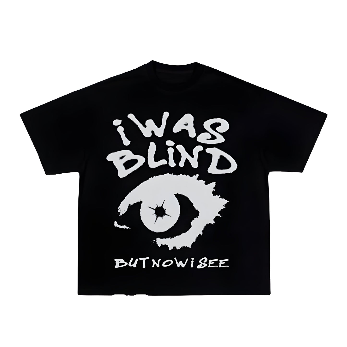 StayFunky "I Was Blind But Now I See" Oversized 240 GSM Cotton T-Shirt – Streetwear Graphic Tee - STAYFUNKY