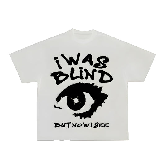 StayFunky "I Was Blind But Now I See" Oversized 240 GSM Cotton T-Shirt – Streetwear Graphic Tee - STAYFUNKY